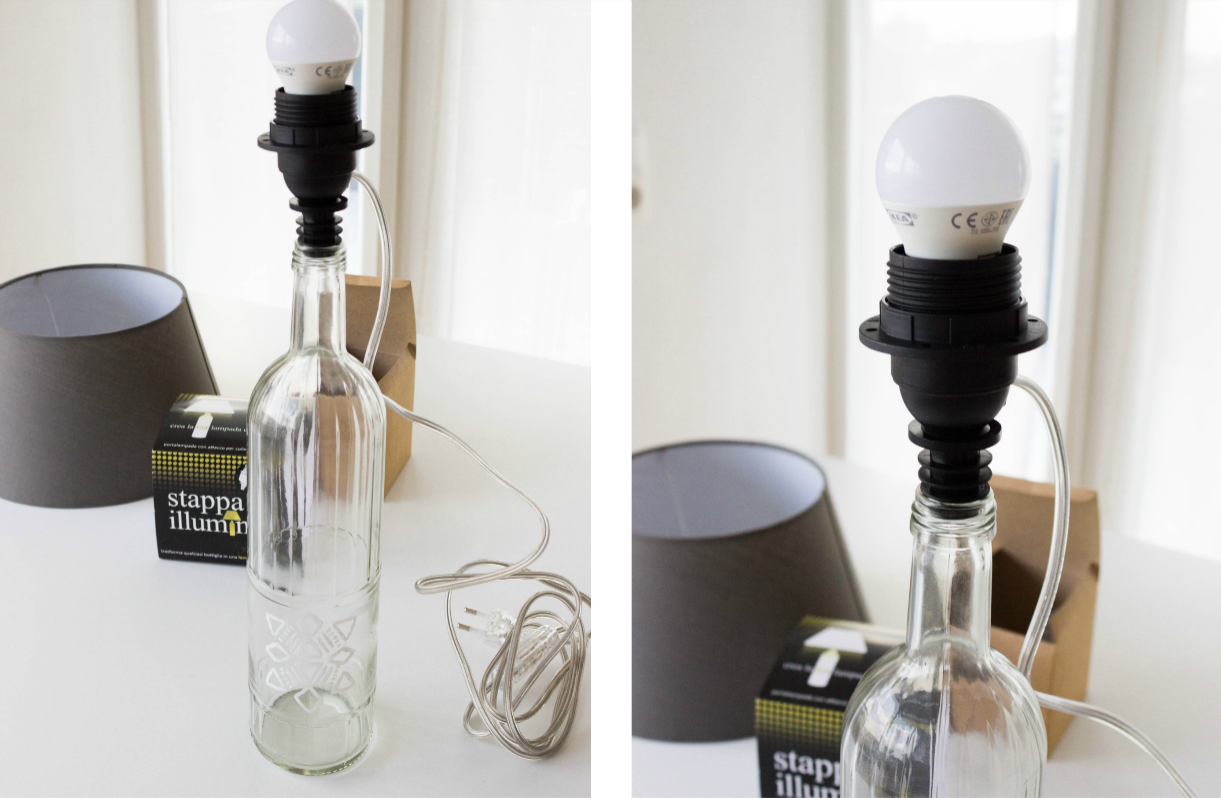 DIY bottle lamp